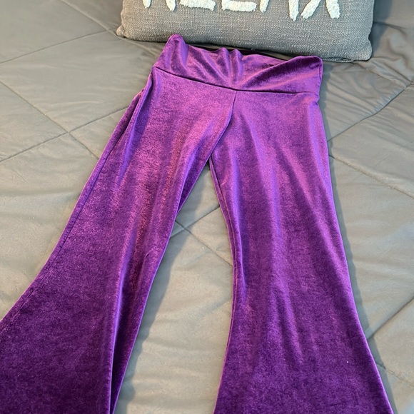 New S Small Home Cooked Karma Velvet Flare Pants High Rise 70’s Purple Woodstock - Picture 7 of 7